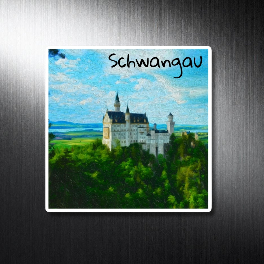 Schwangau, Germany | Neuschwanstein Castle Alpine View | Original Series Decorative Magnet