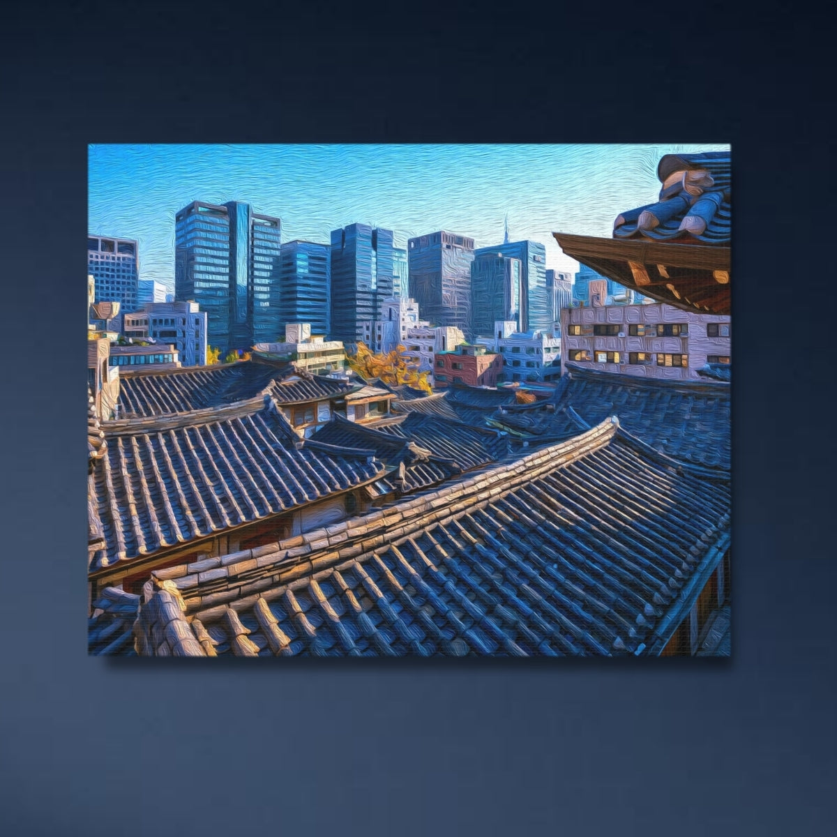 Bukchon Hanok Village Rooftops Seoul — Seoul, South Korea, study 4