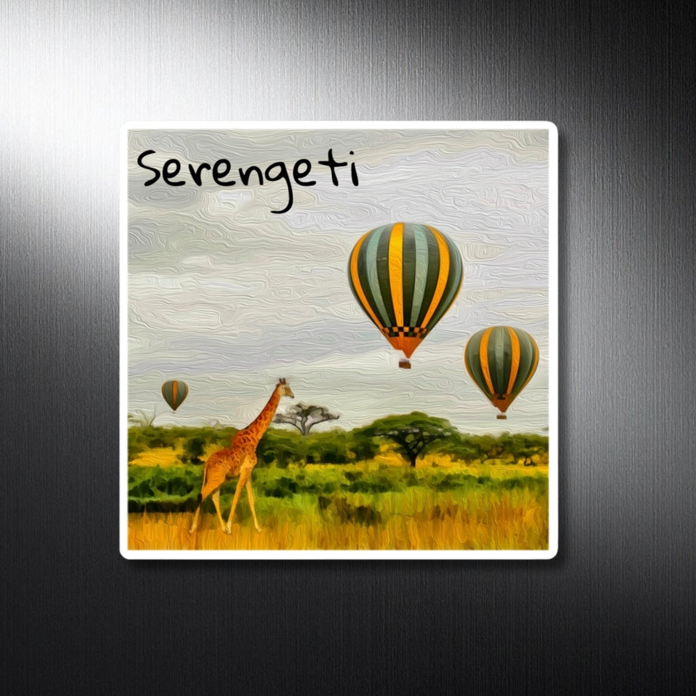 Serengeti, Tanzania | Savanna Balloon Safari | Original Series Decorative Magnet