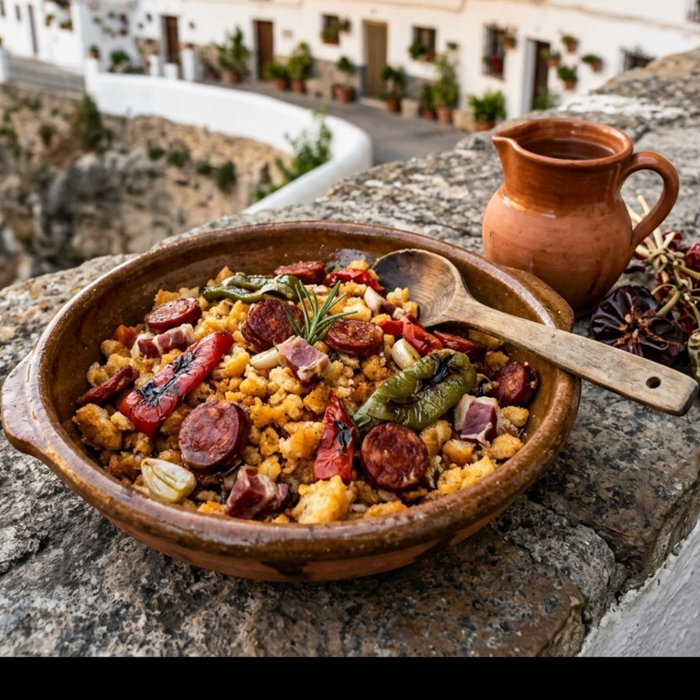 Local cuisine study in Setenil de las Bodegas, Spain