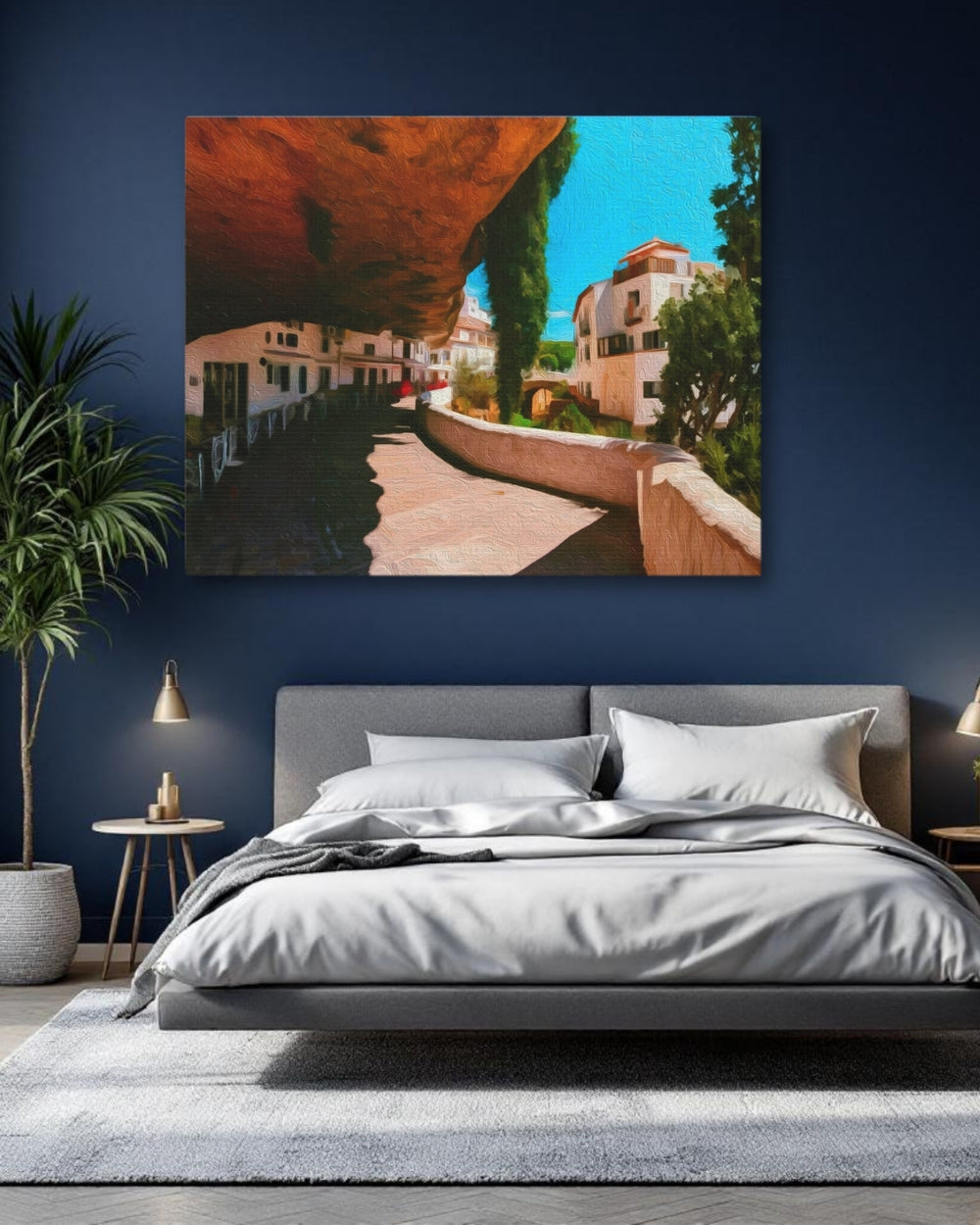 Setenil de las Bodegas, Spain | Village Beneath Ancient Rock | Original Series Gallery Canvas detail