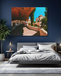 Village Beneath Ancient Rock — study 1 thumbnail