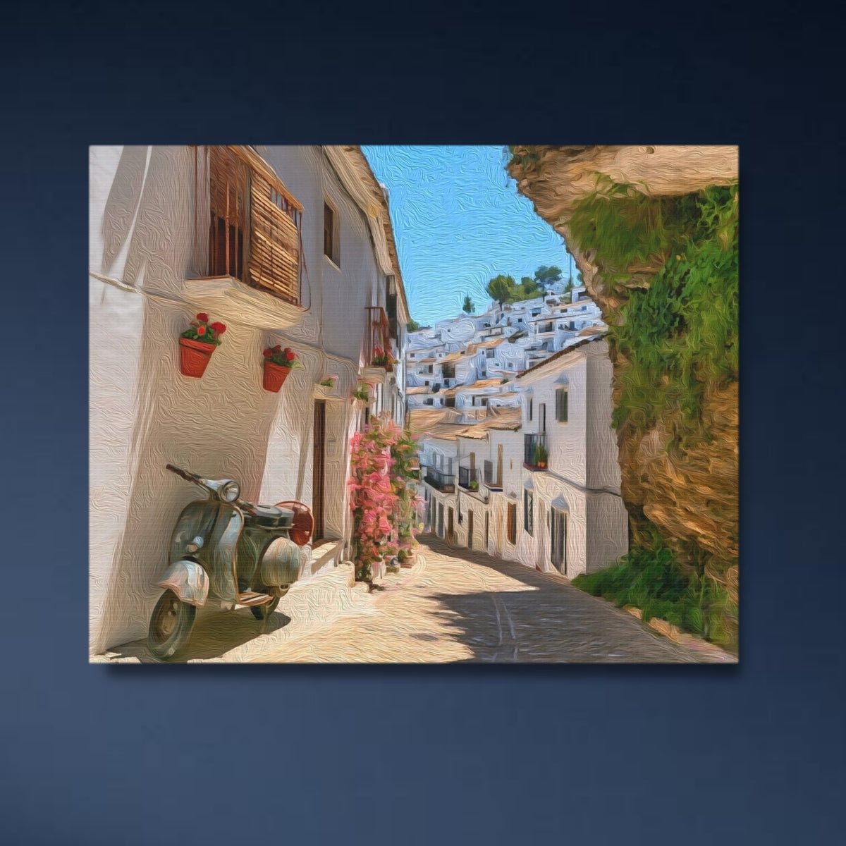 White Village Narrow Street — Setenil de las Bodegas, Spain, close-up detail