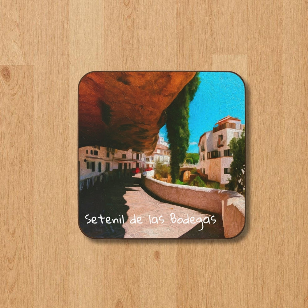 Setenil de las Bodegas, Spain | Village Beneath Ancient Rock | Original Series Hardboard Coaster