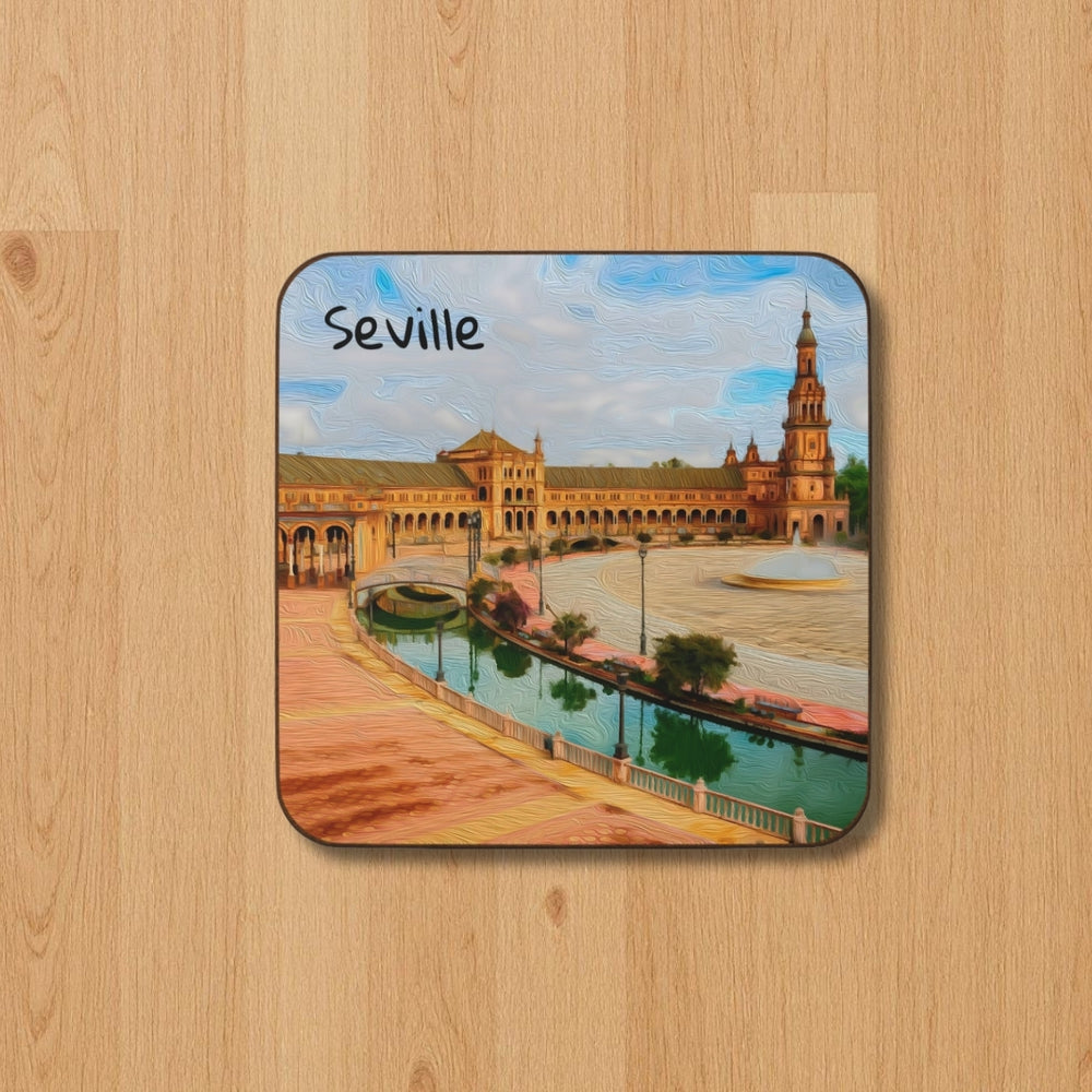Seville, Spain | Plaza de España Seville | Original Series Hardboard Coaster