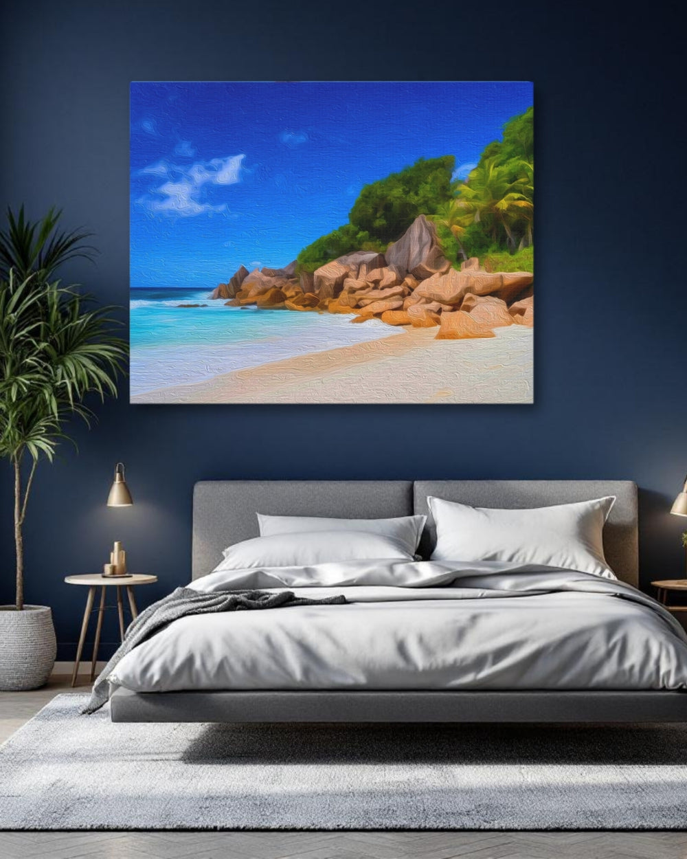 Seychelles | Tropical Paradise Beach Cove | Original Series Gallery Canvas detail