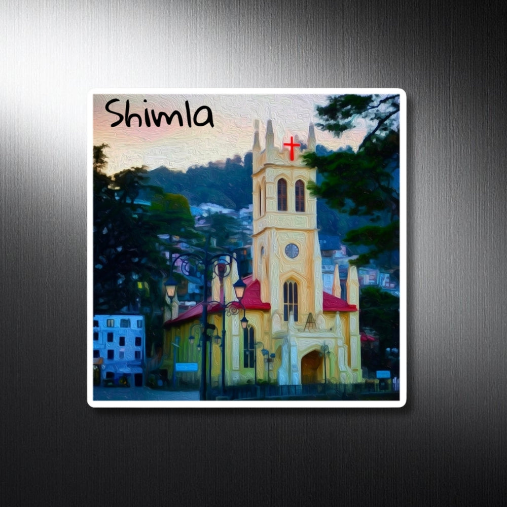 Shimla, India | Shimla Church at Dusk | Original Series Decorative Magnet