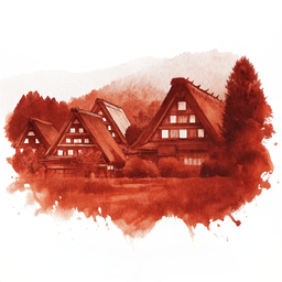 Shirakawa-go canvas wall art