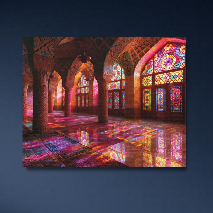 Shiraz, Iran | Nasir ol-Molk Mosque Interior | Original Series Gallery Canvas