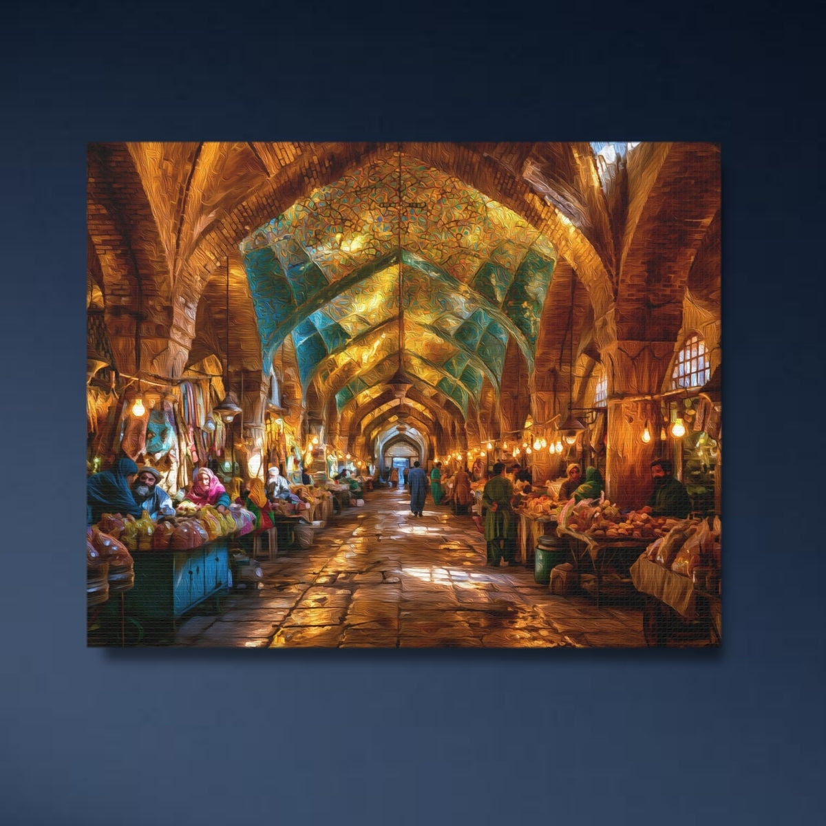 Shiraz, Iran | Vakil Bazaar Vaulted Corridor | Original Series Gallery Canvas close-up detail