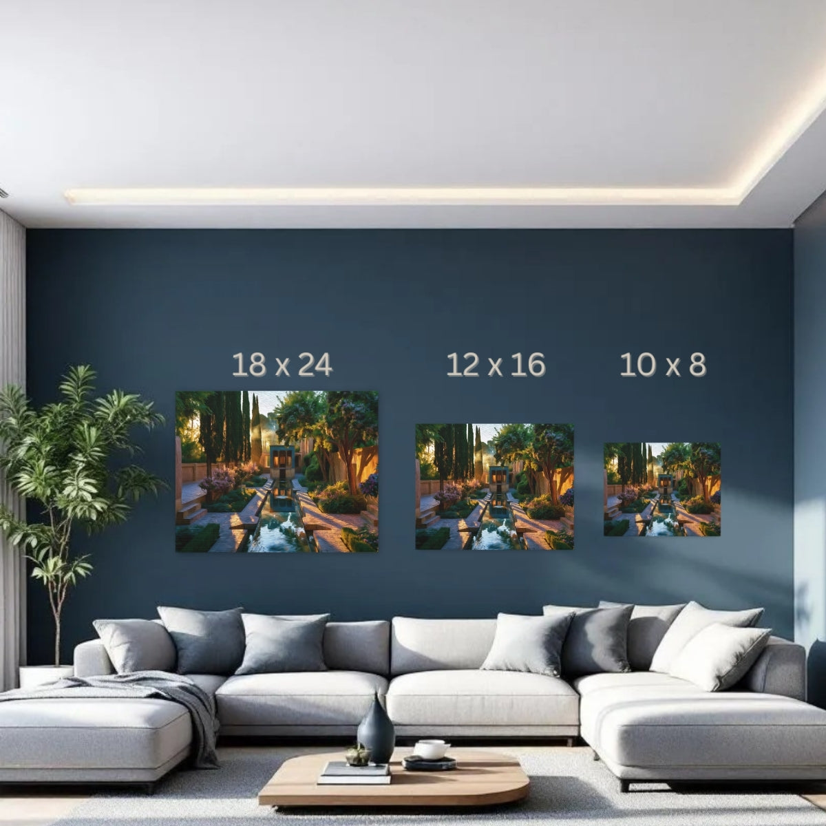 Shiraz, Iran | Eram Garden Reflecting Pool | Original Series Gallery Canvas detail