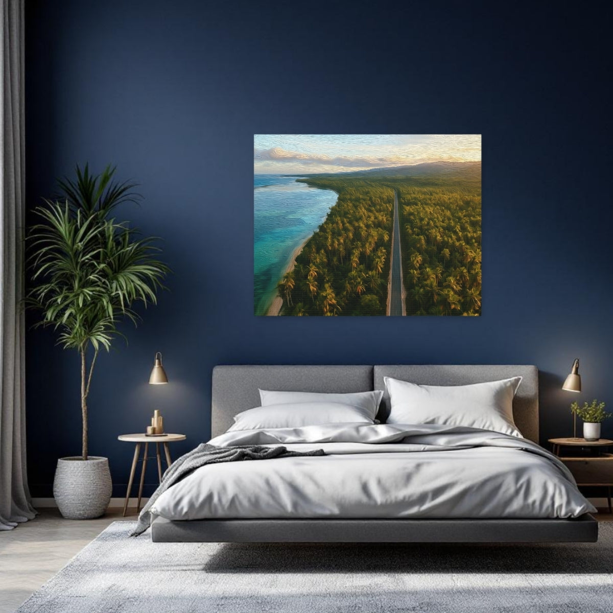 Siargao Coconut Road Coastline — Siargao, Philippines, study 2