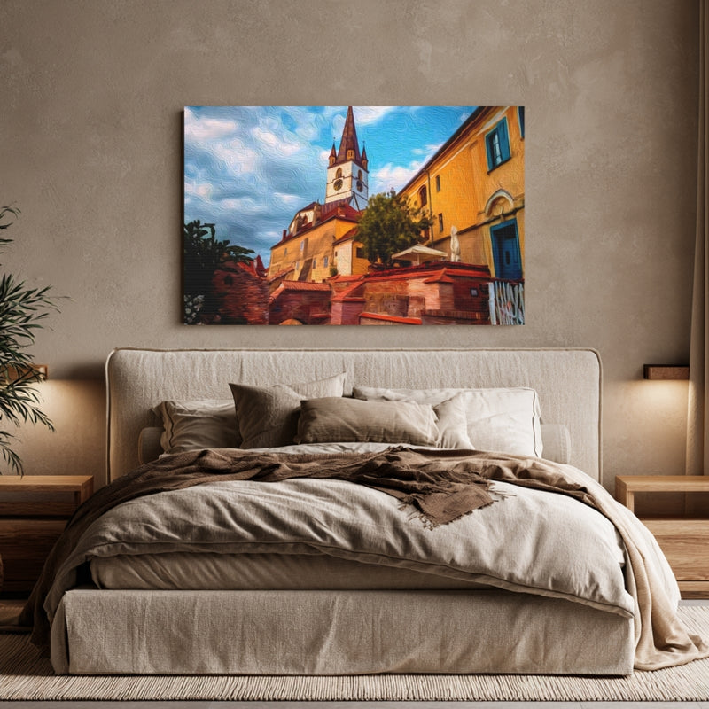 Lutheran Cathedral Clock Tower — Sibiu, Romania, view 6
