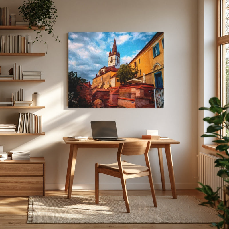 Lutheran Cathedral Clock Tower — Sibiu, Romania, view 4