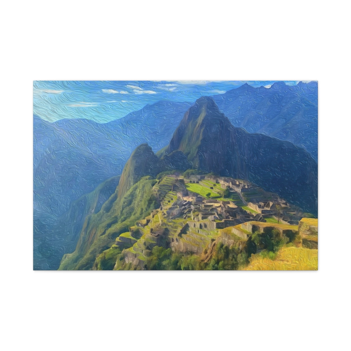 Machu Picchu Ancient Citadel — Machu Picchu, Peru, canvas side view