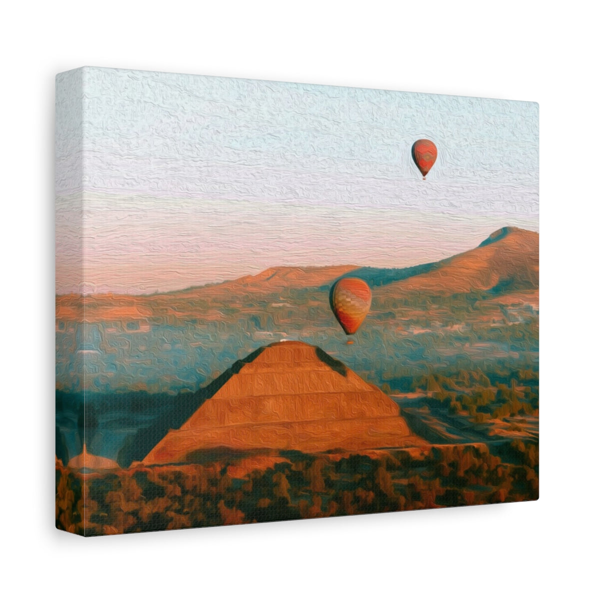 Pyramid of the Sun — Teotihuacan, Mexico, canvas side view