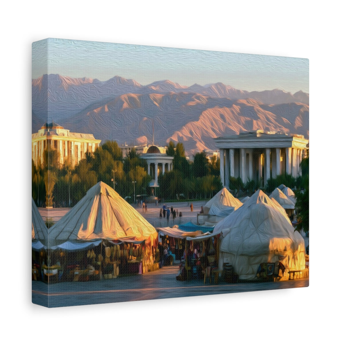 Ala-Too Square Yurts Market — Bishkek, Kyrgyzstan, canvas side view