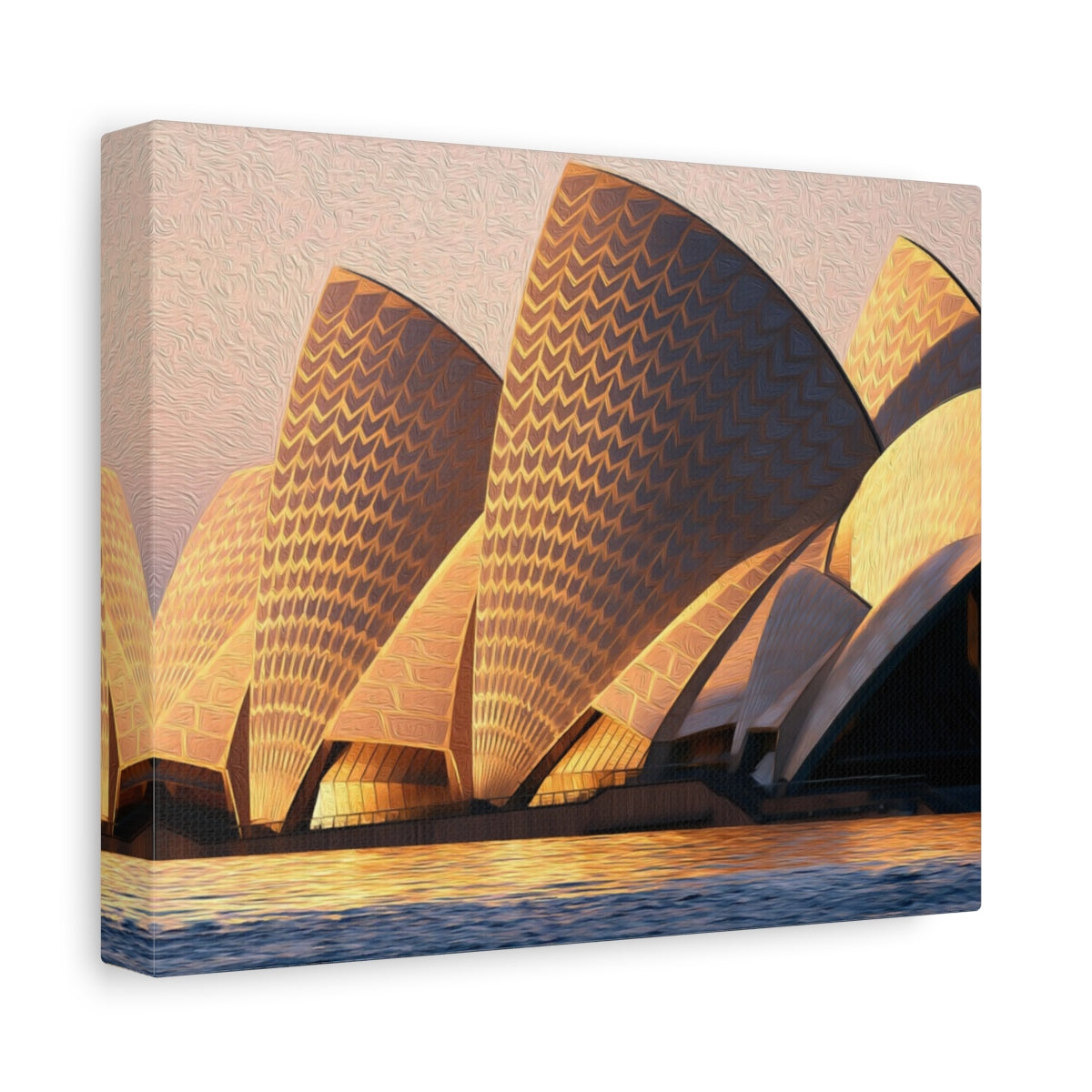 Sydney Harbour Modernist Shells — Sydney, Australia, canvas side view