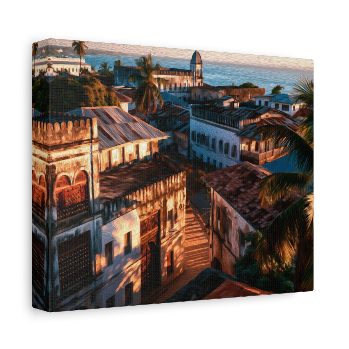 Stone Town Historic Rooftops — Stone Town, Zanzibar, canvas side view