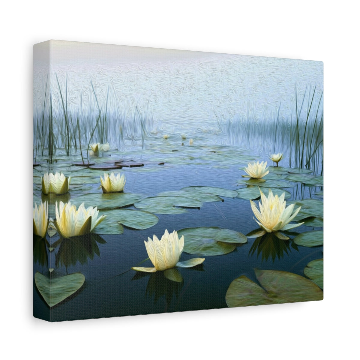 Side view of the canvas edge