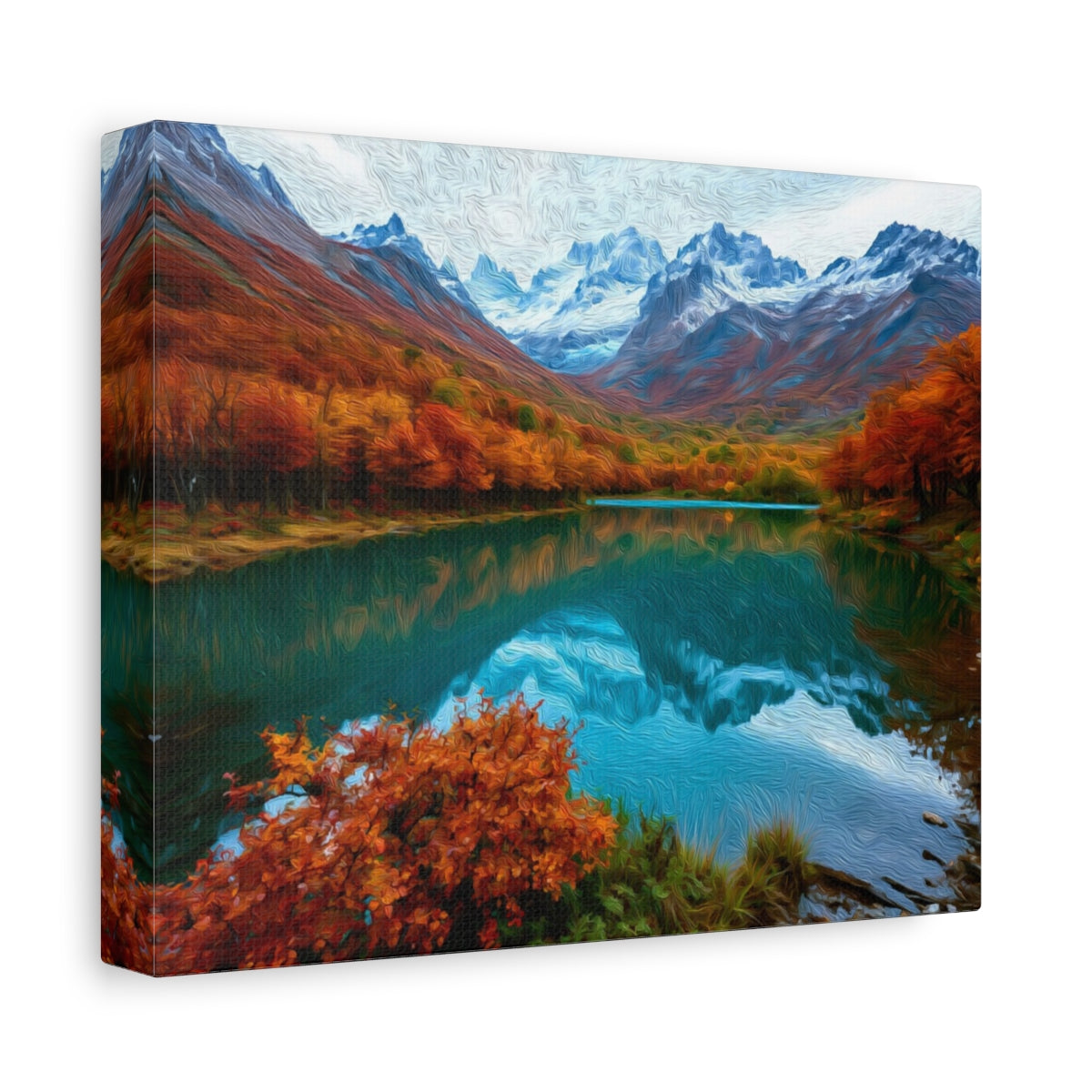 Laguna Jakob Alpine Lake — Bariloche, Argentina, canvas side view