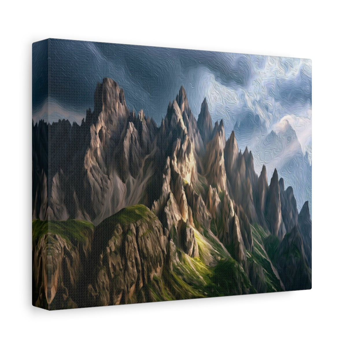 Cadini di Misurina Peaks — Dolomites, Italy, canvas side view
