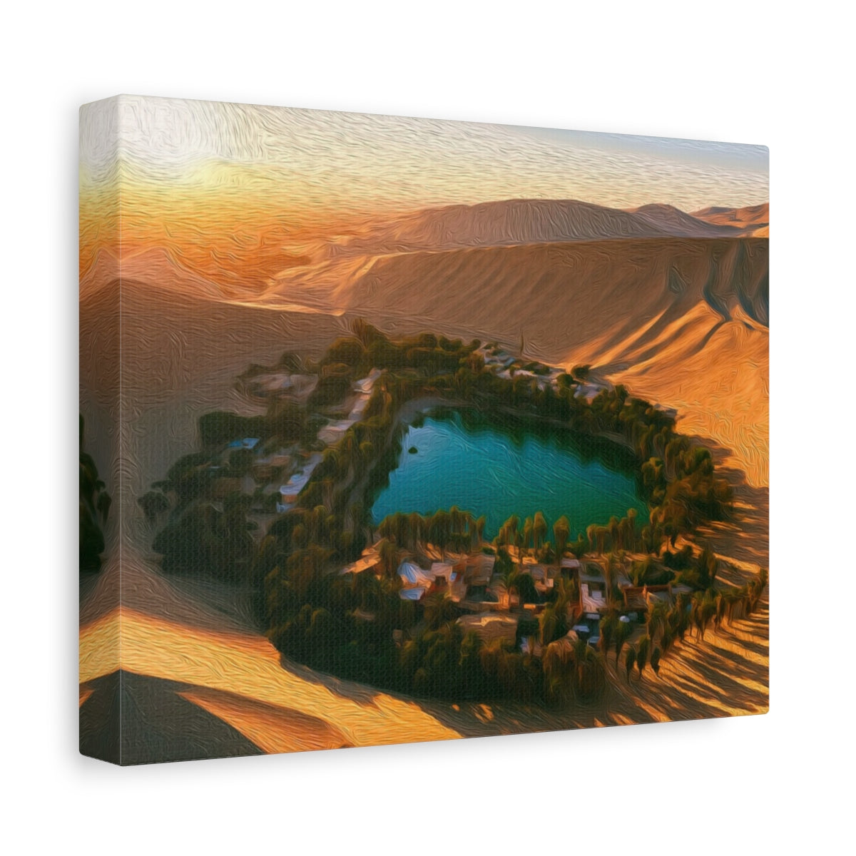 Huacachina Oasis Desert Lake — Huacachina, Peru, canvas side view