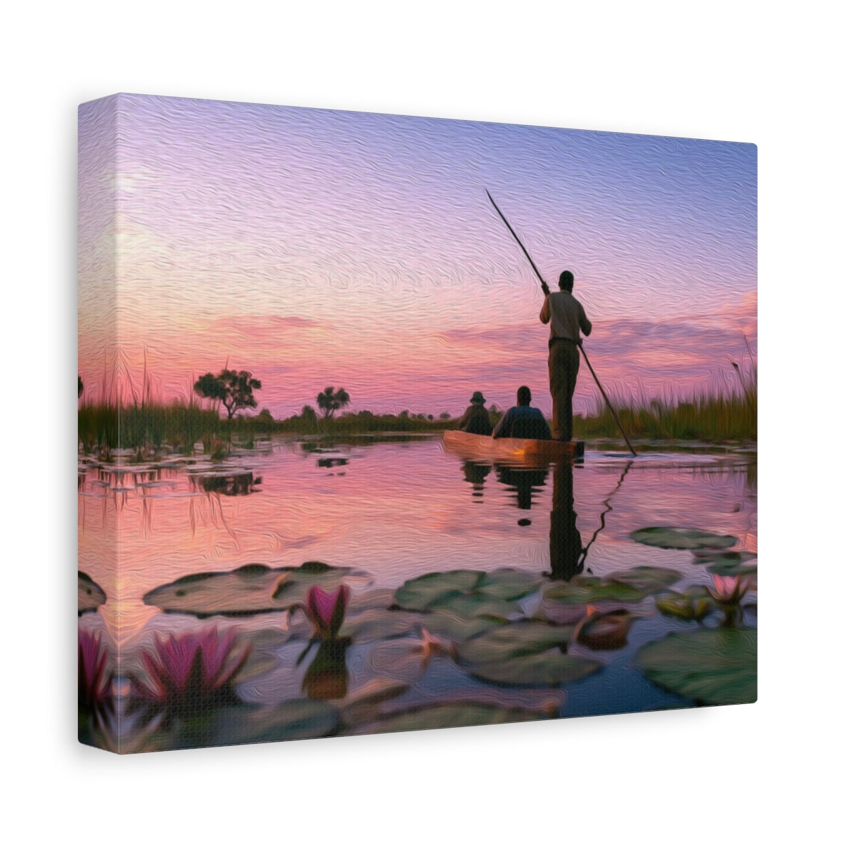 Okavango Delta Mokoro Safari — Okavango Delta, Botswana, canvas side view