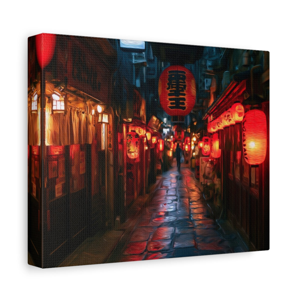 Dotonbori Alley Night Scene — Osaka, Japan, canvas side view