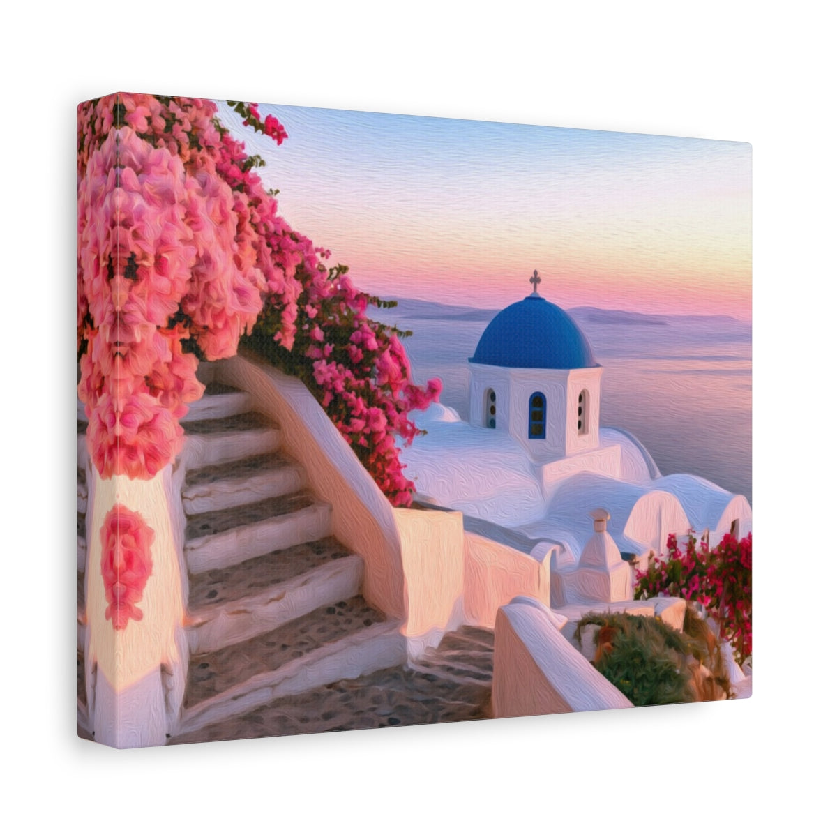 Oia Blue Dome Church — Oia, Santorini, canvas side view