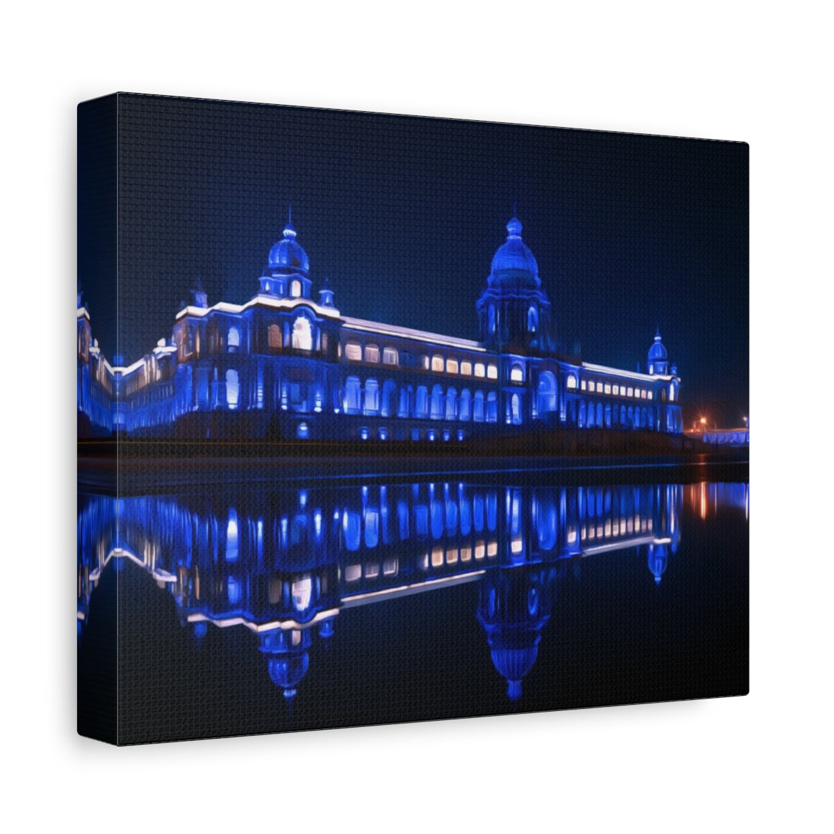 Vidhana Soudha Blue Night — Bangalore, India, canvas side view