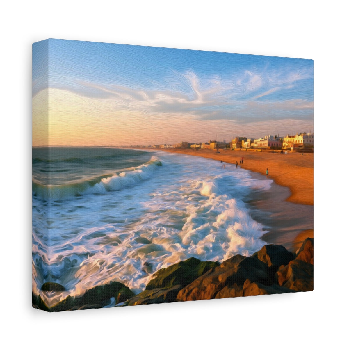 Pondicherry Seaside Beach Town — Pondicherry, India, canvas side view