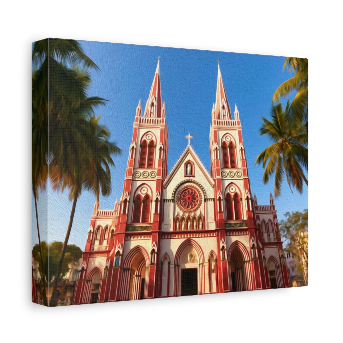 Basilica of the Sacred Heart — Pondicherry, India, canvas side view