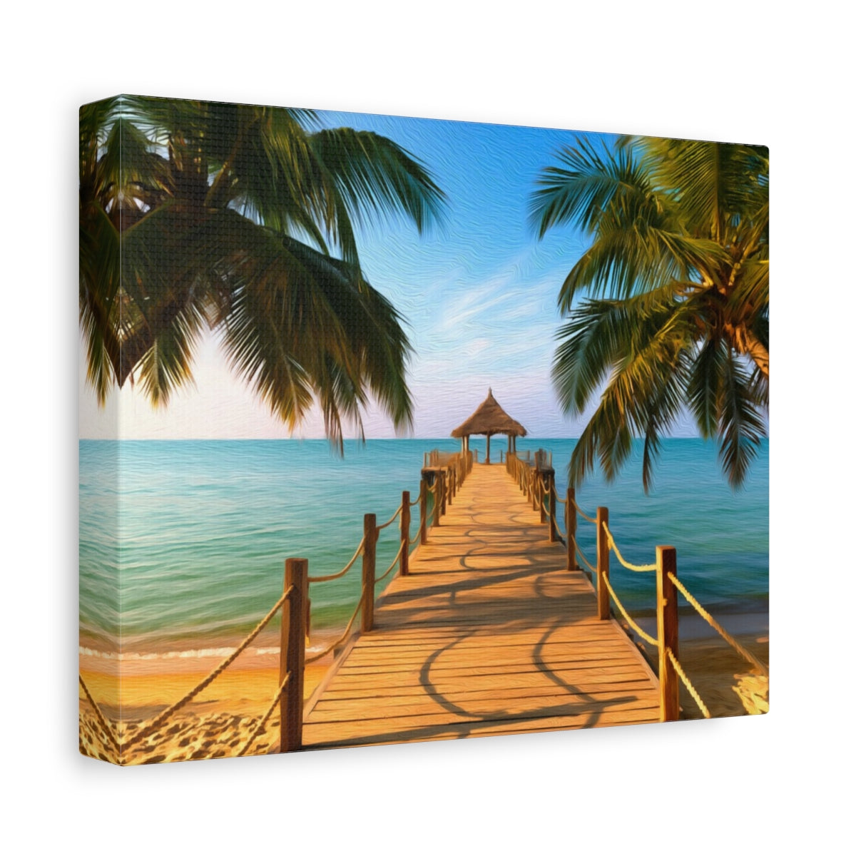Tropical Pier Gazebo Pondicherry — Pondicherry, India, canvas side view