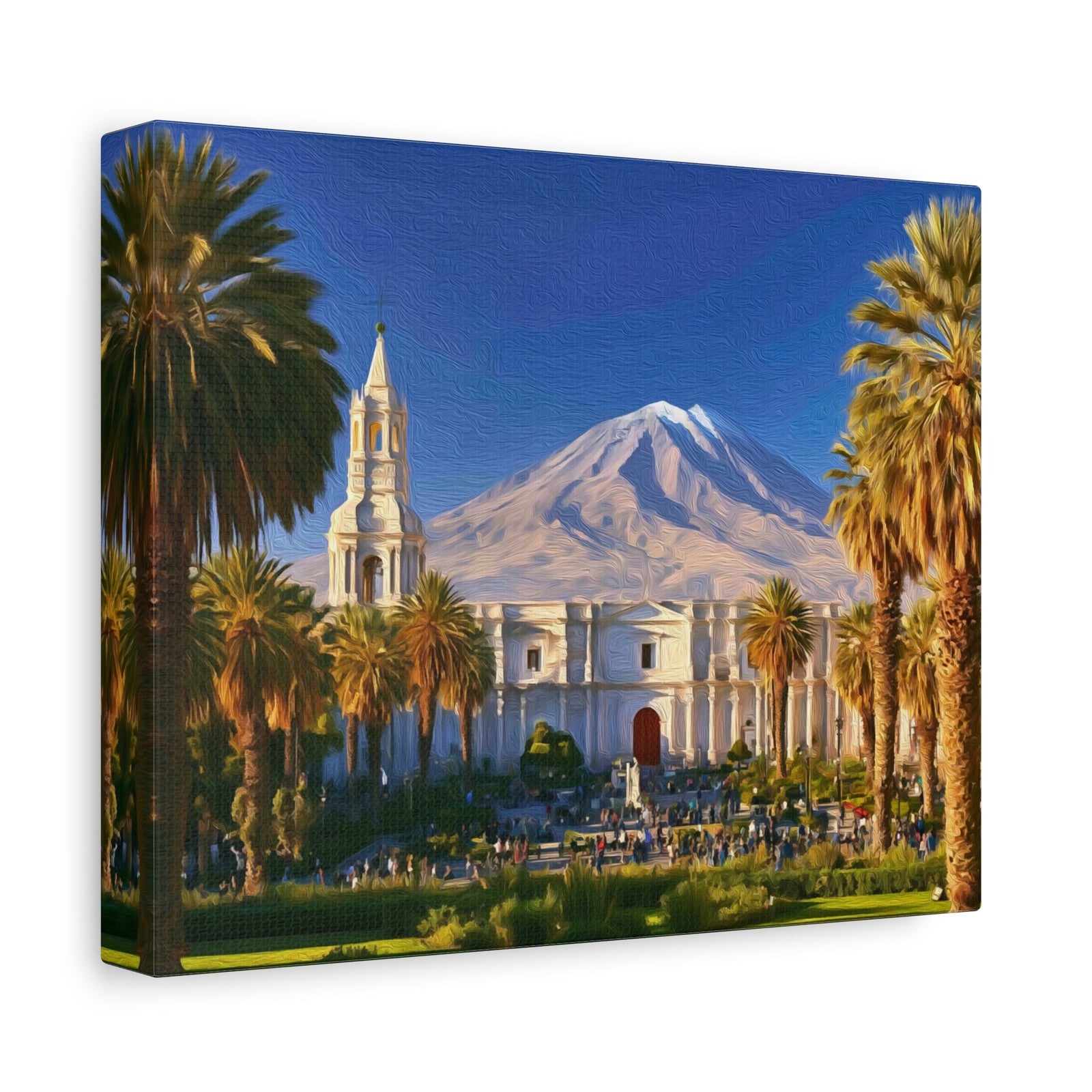 Arequipa Cathedral Plaza de Armas — Arequipa, Peru, canvas side view