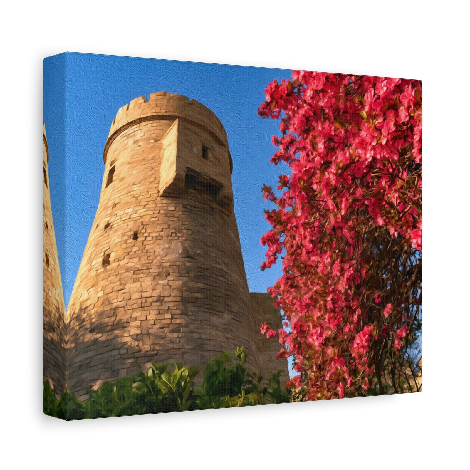 Maiden Tower Baku Blossom — Baku, Azerbaijan, canvas side view