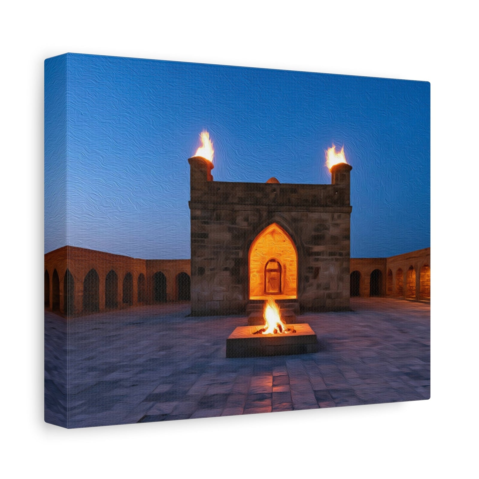 Ateshgah Fire Temple Courtyard — Baku, Azerbaijan, canvas side view