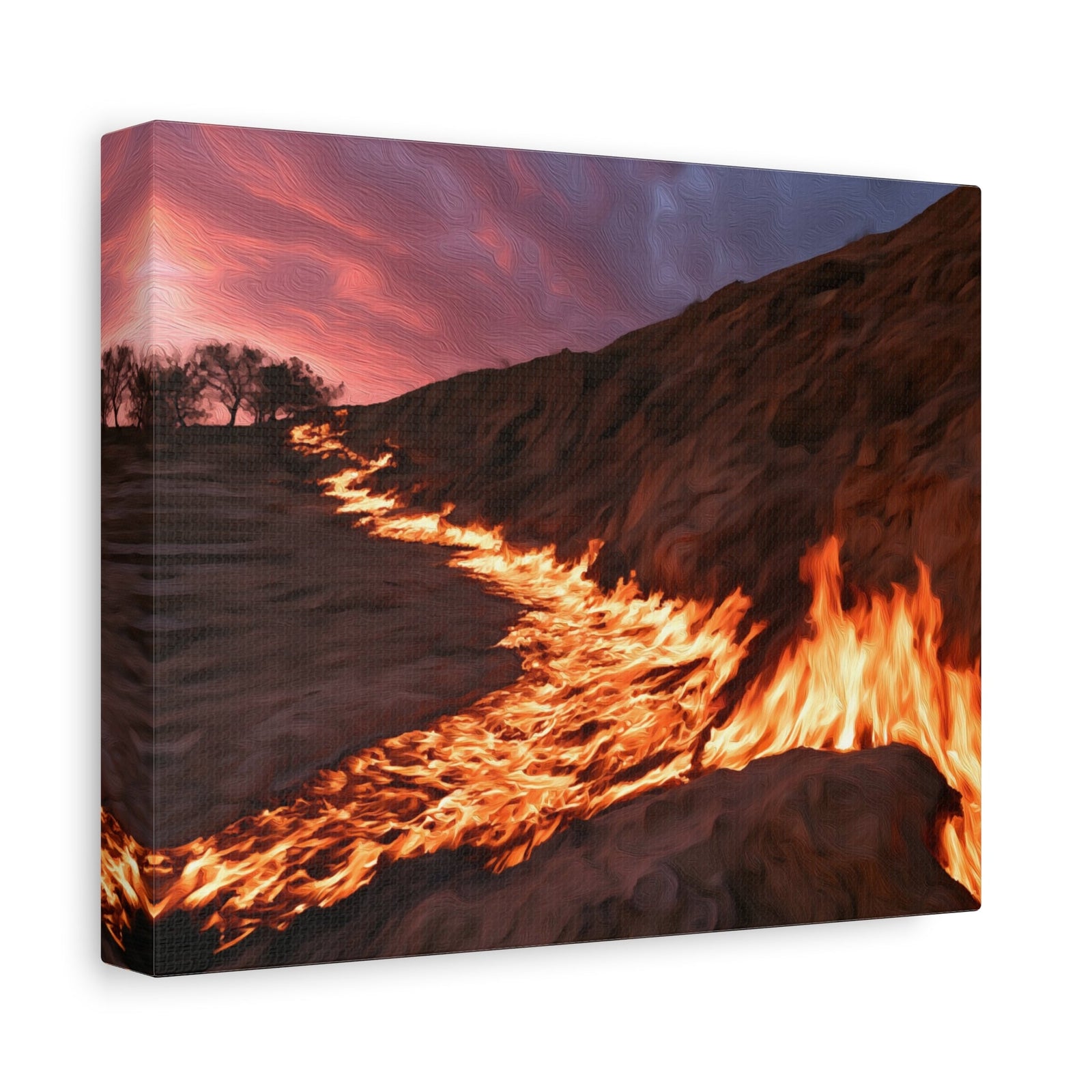 Yanar Dag Burning Hill — Baku, Azerbaijan, canvas side view