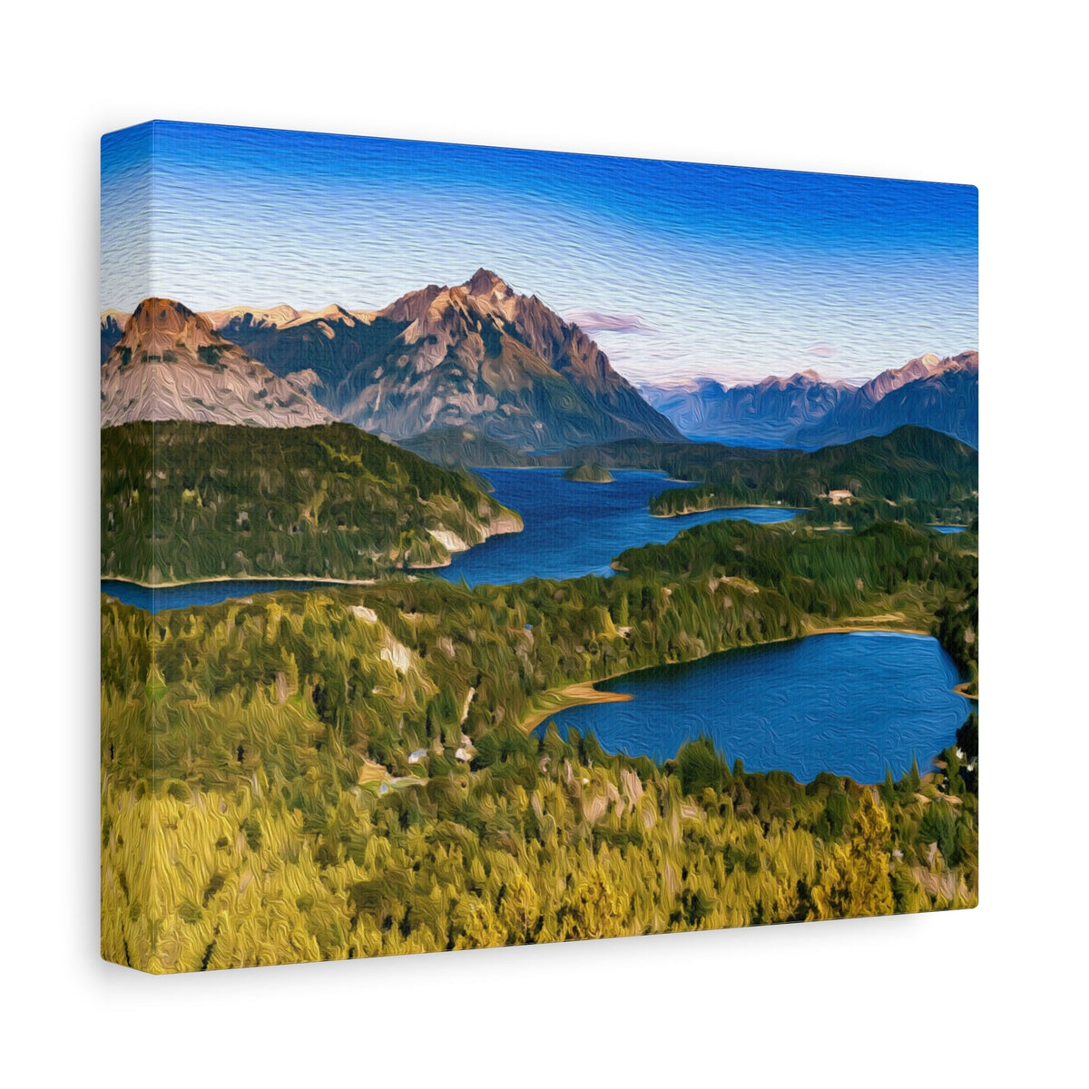 Side view of the canvas edge