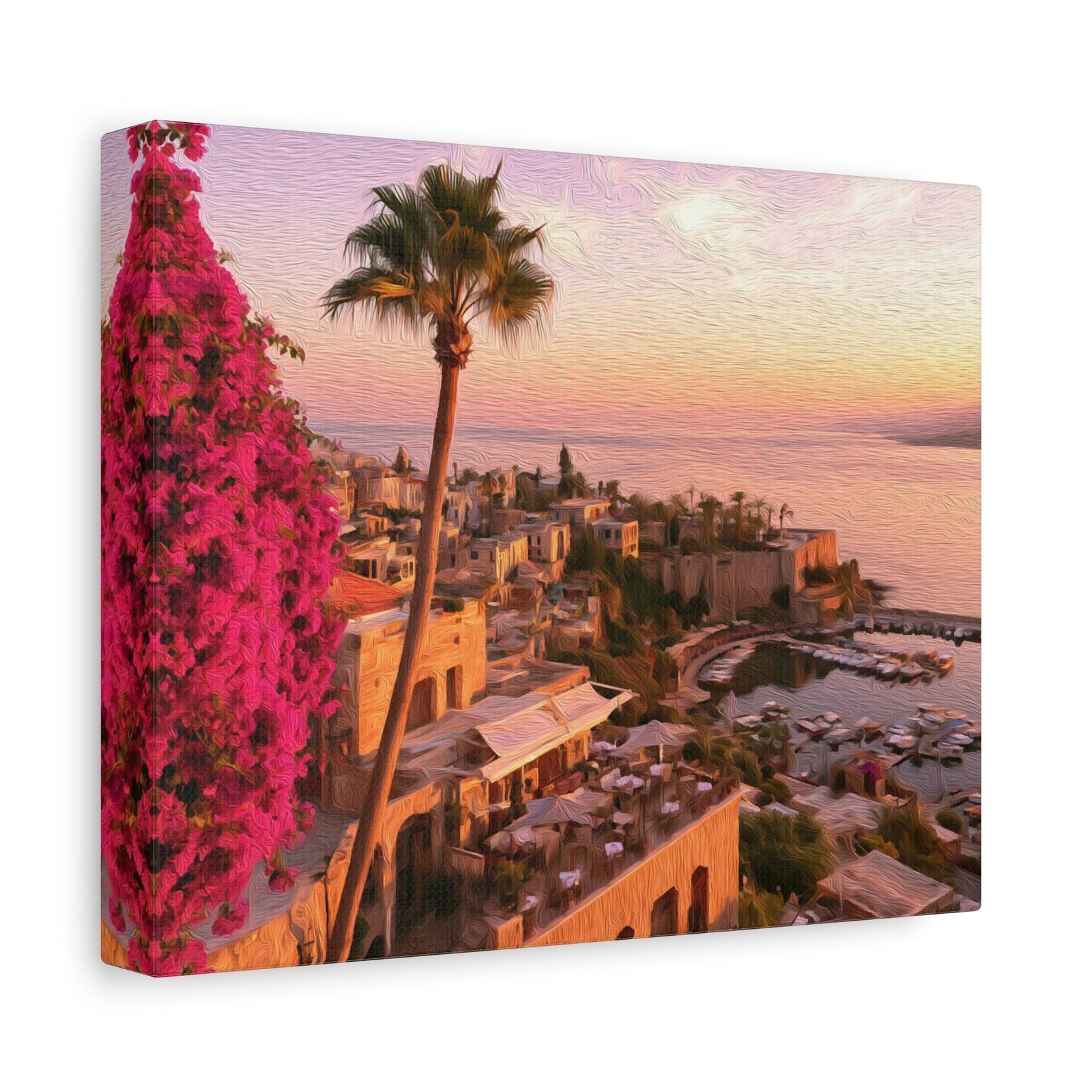 Byblos Old Harbour Marina — Byblos, Lebanon, canvas side view