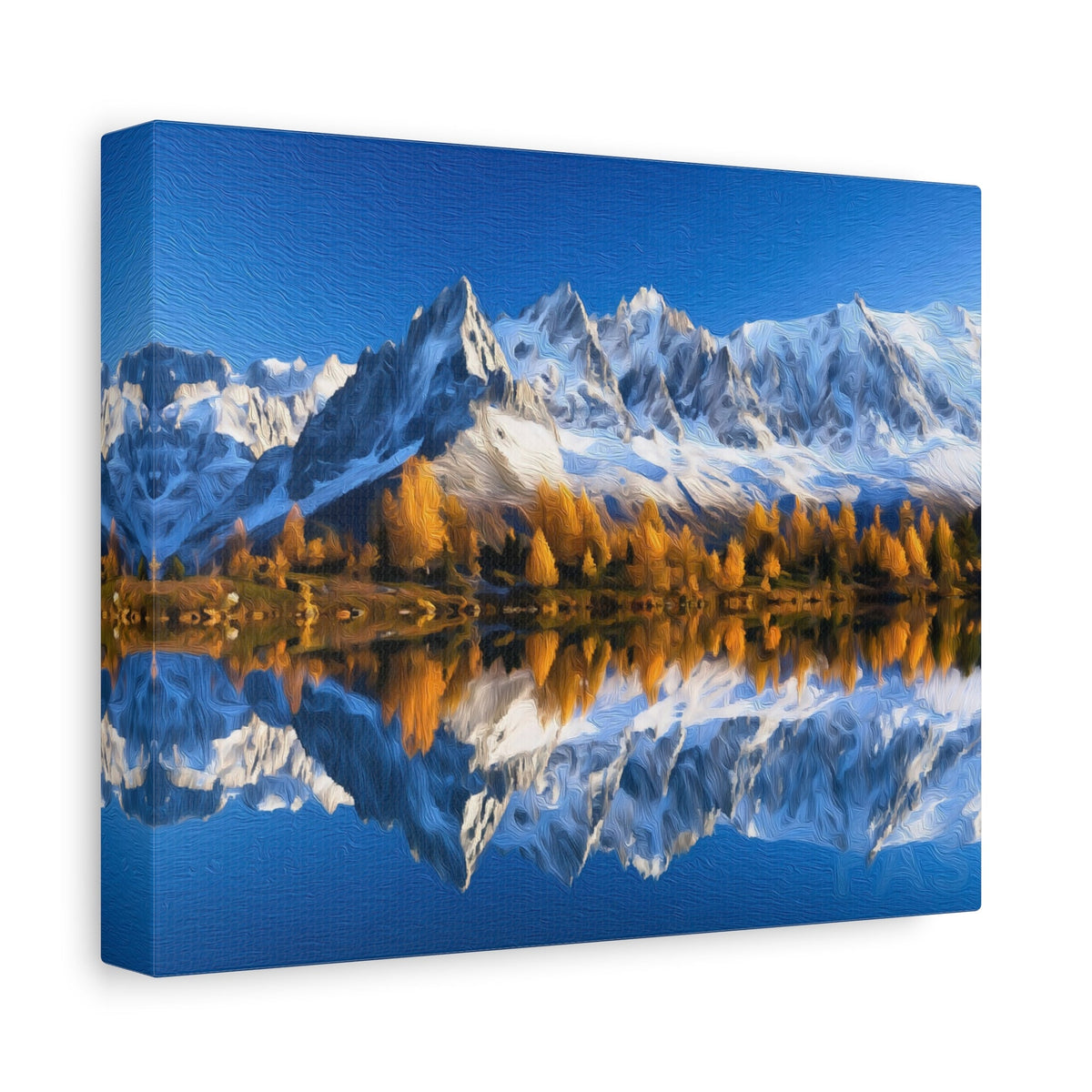 Side view of the canvas edge
