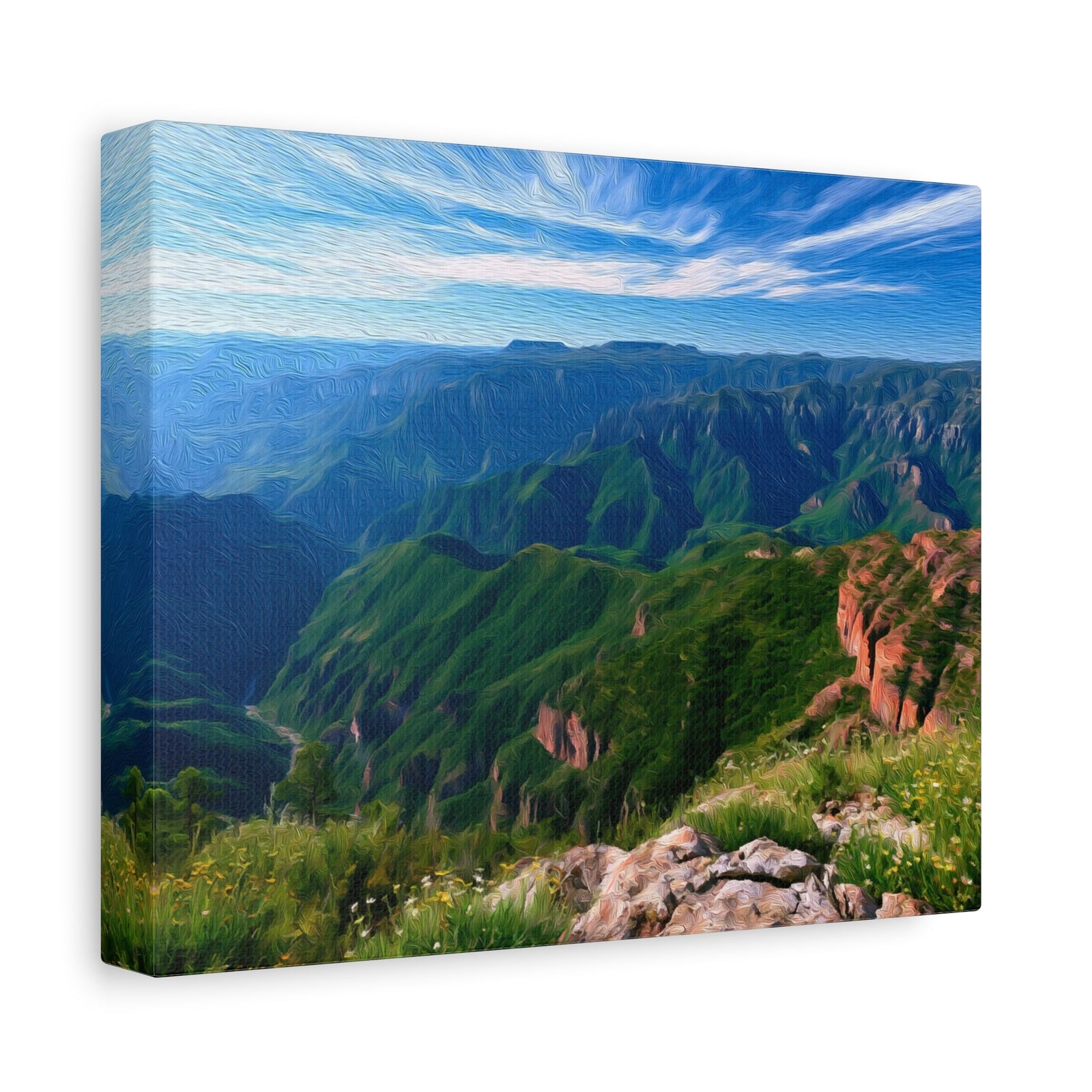 Copper Canyon Rim Overlook — Copper Canyon, Mexico, canvas side view