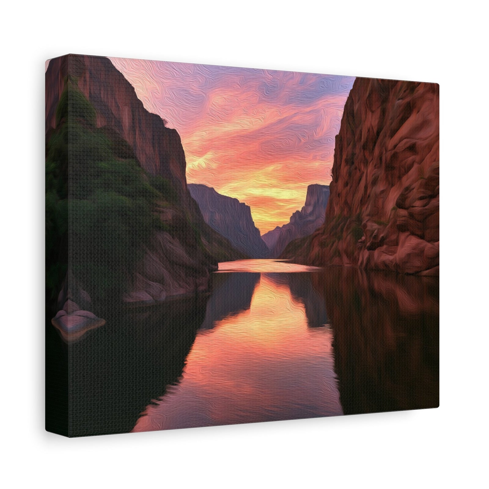 Copper Canyon River Gorge Sunset — Copper Canyon, Mexico, canvas side view