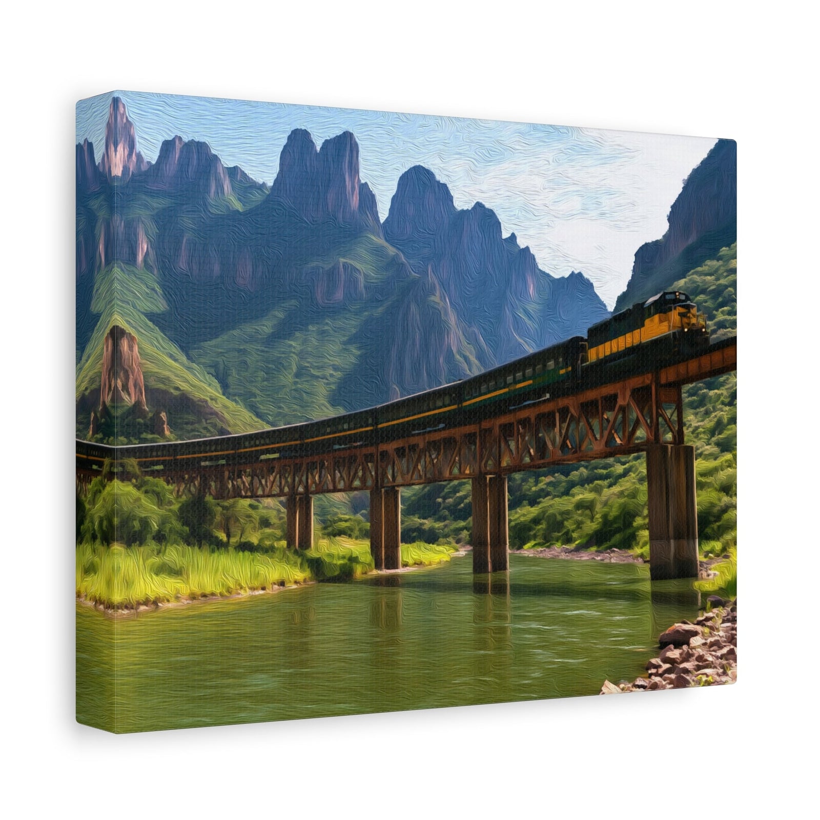 El Chepe Train Bridge — Copper Canyon, Mexico, canvas side view