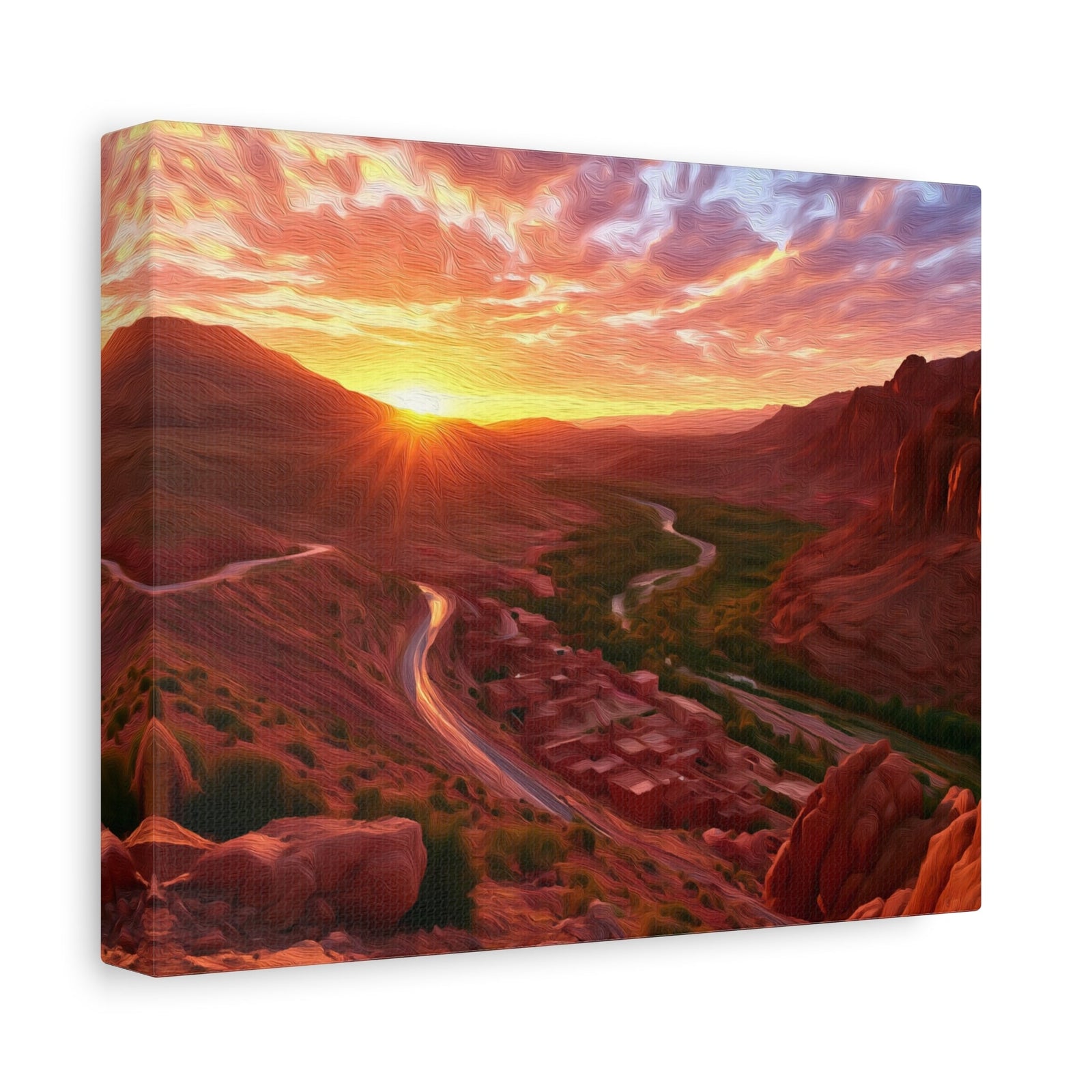 Dades Gorge Valley Sunset — Dades Gorge, Morocco, canvas side view