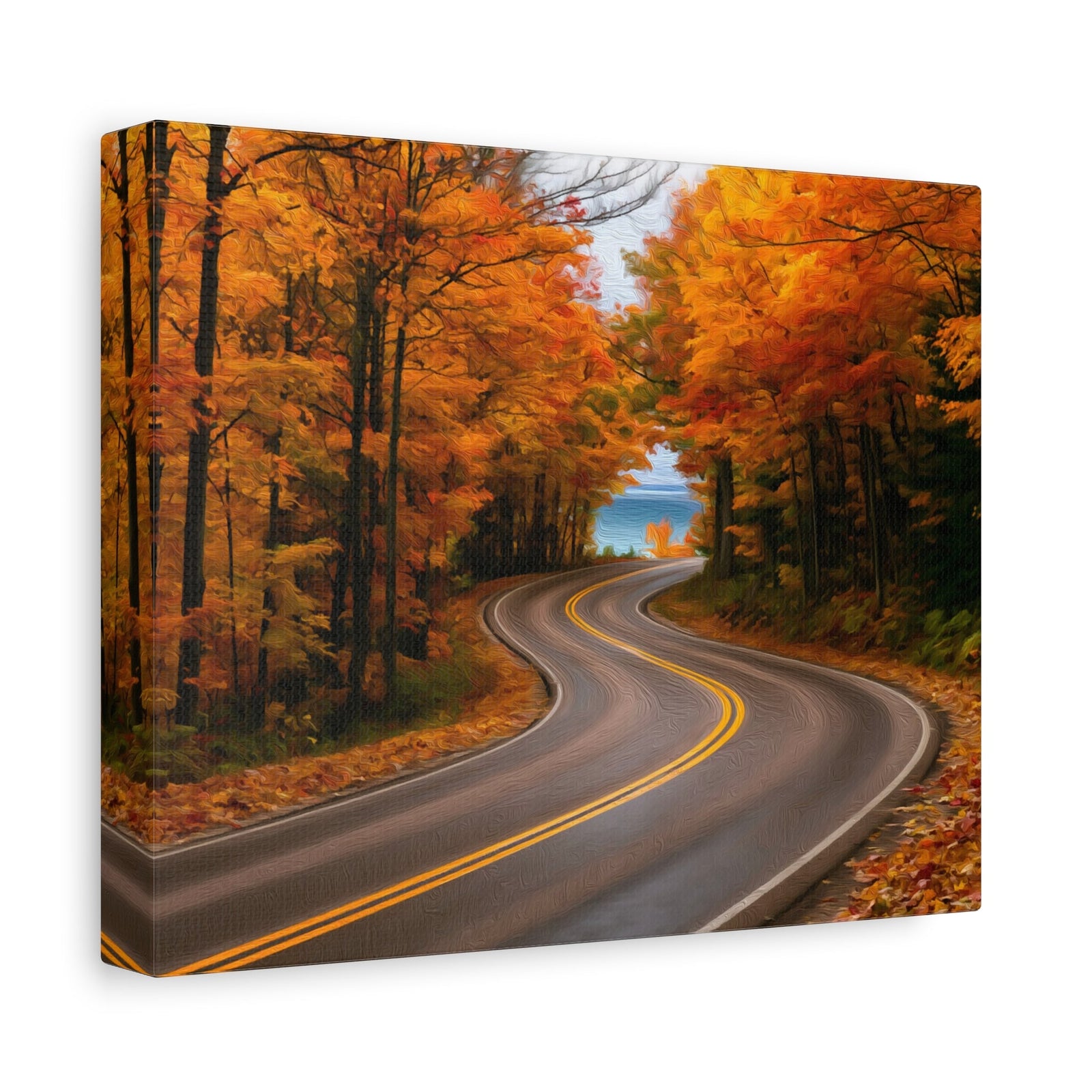 M-42 Autumn Forest Road — Door County, Wisconsin, canvas side view