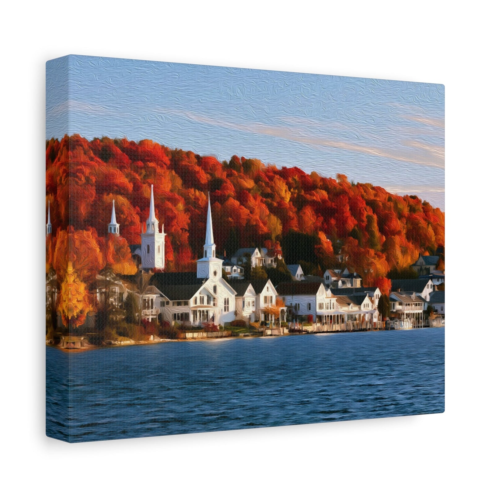 Ephraim Village Waterfront Churches — Door County, Wisconsin, canvas side view