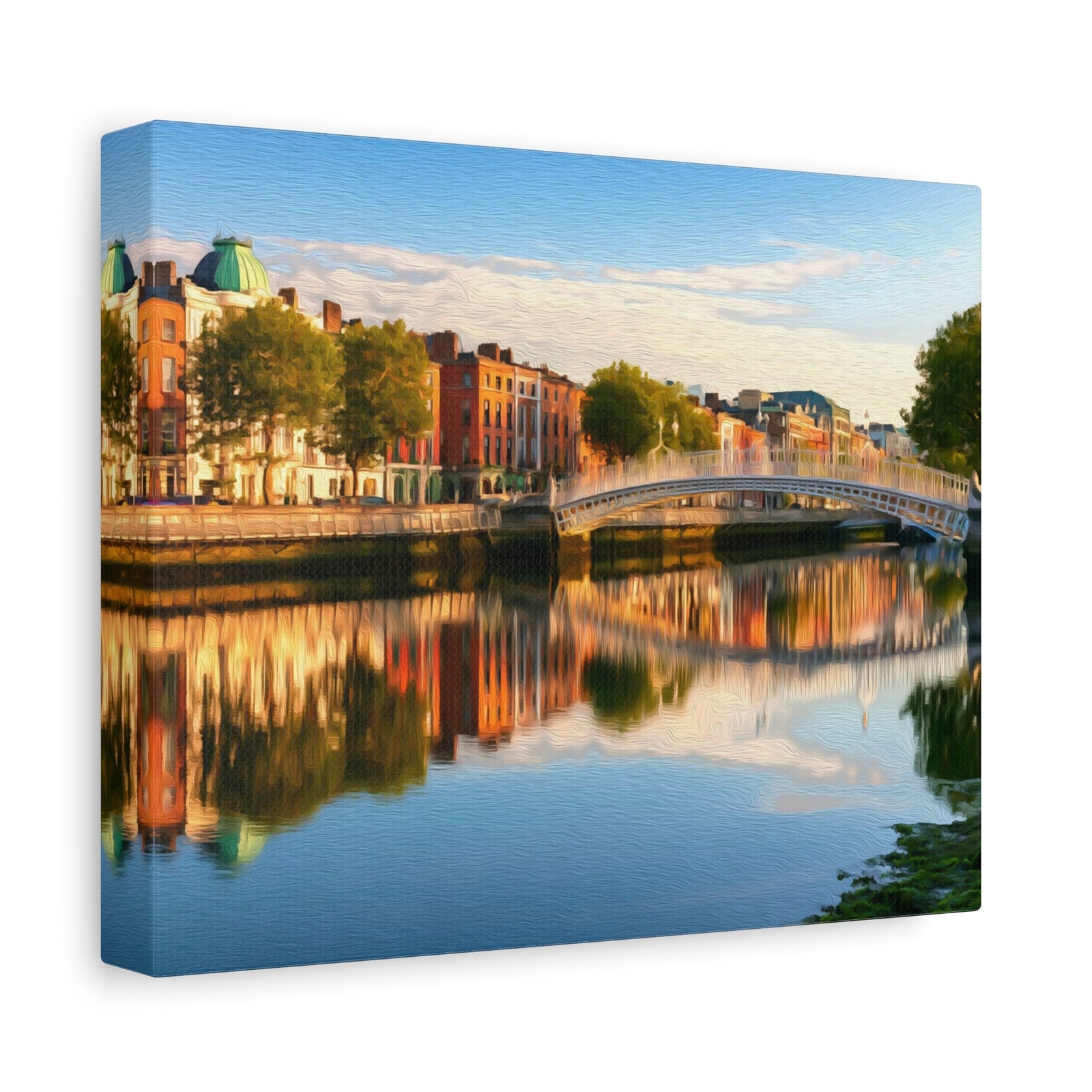 Ha'penny Bridge River Liffey — Dublin, Ireland, canvas side view