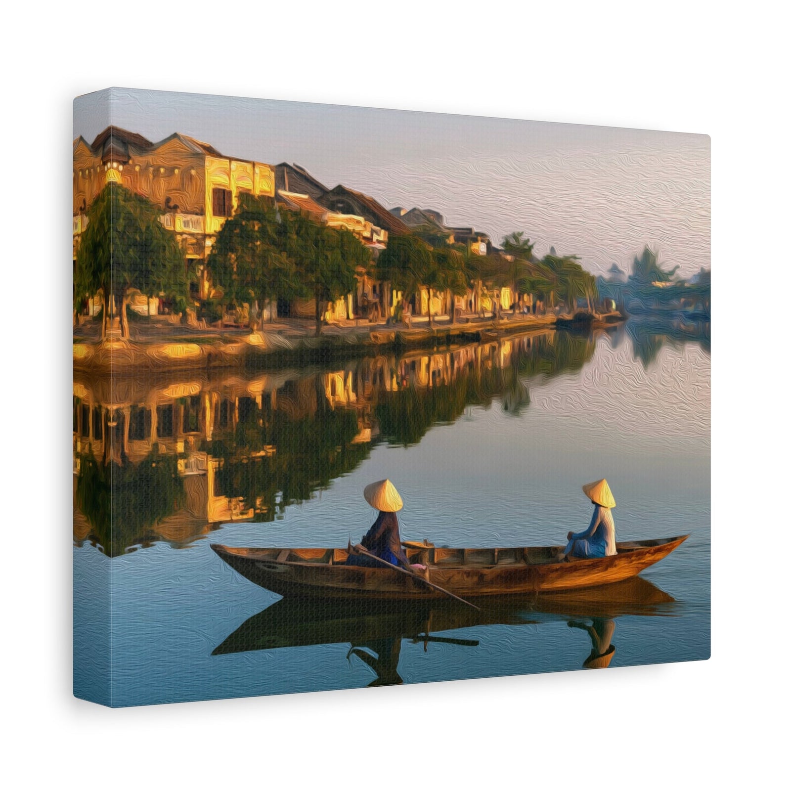 Thu Bon River Old Town — Hoi An, Vietnam, canvas side view