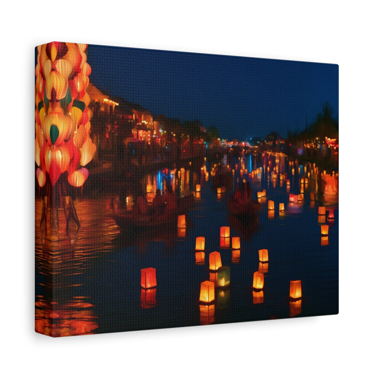 Hoi An Lantern Festival River — Hoi An, Vietnam, canvas side view